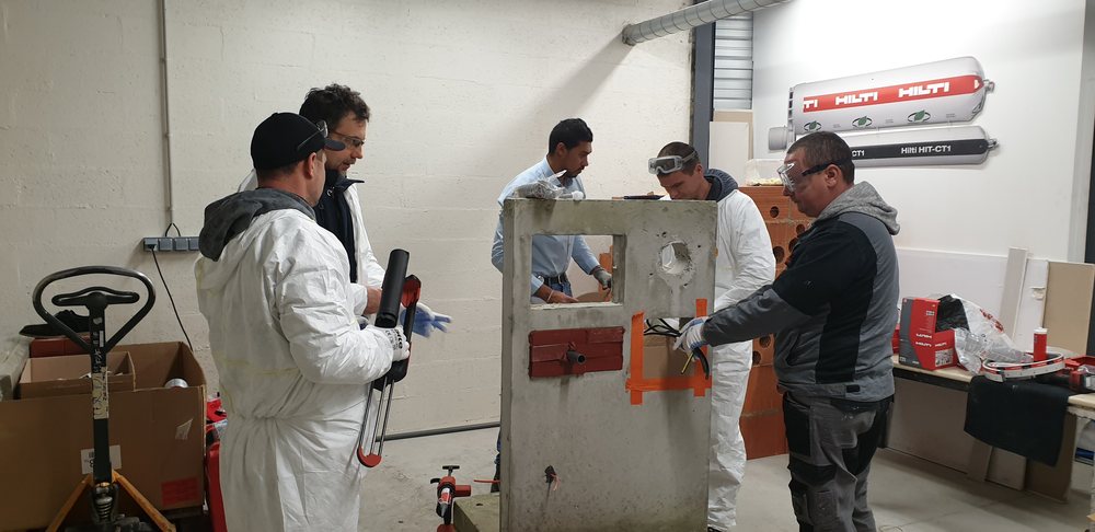 Équipe EDYFICE en certification sur systèmes coupe-feu Hilti